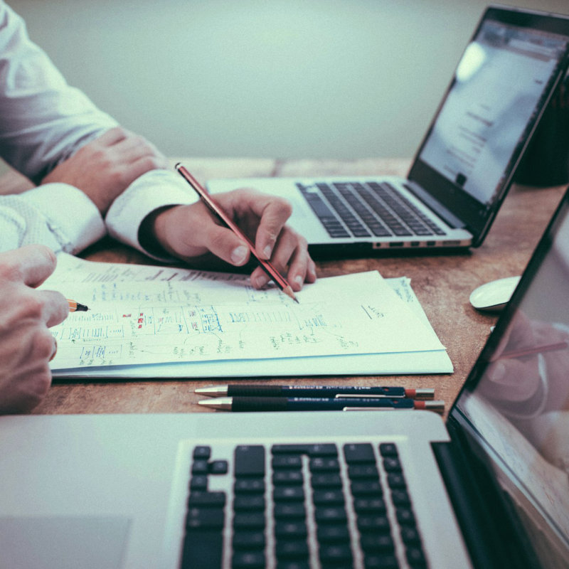 FocusCFO explains their booking services to a client.